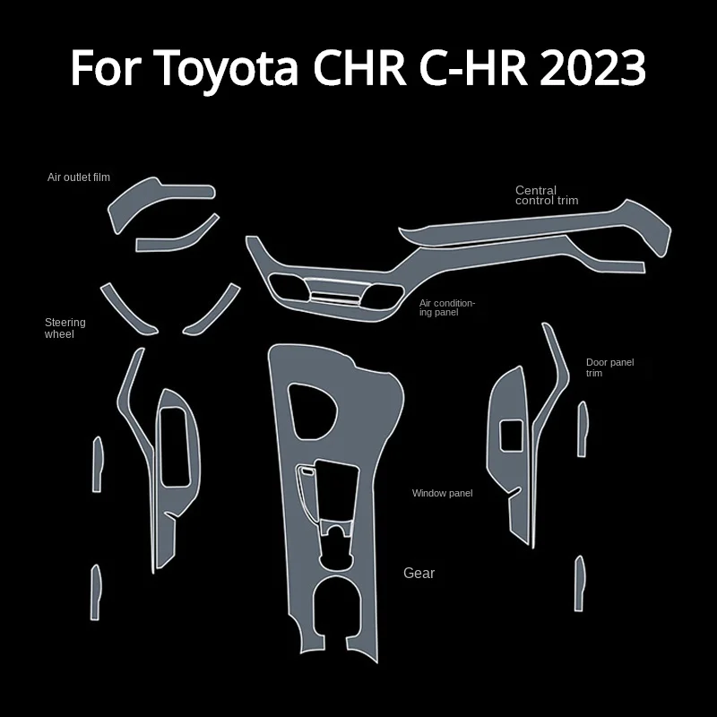 For Toyota CHR C-HR 2023 Car interior Accessories film transparent TPU Gear  Panel Center Console Anti-scratch resist film refit - AliExpress
