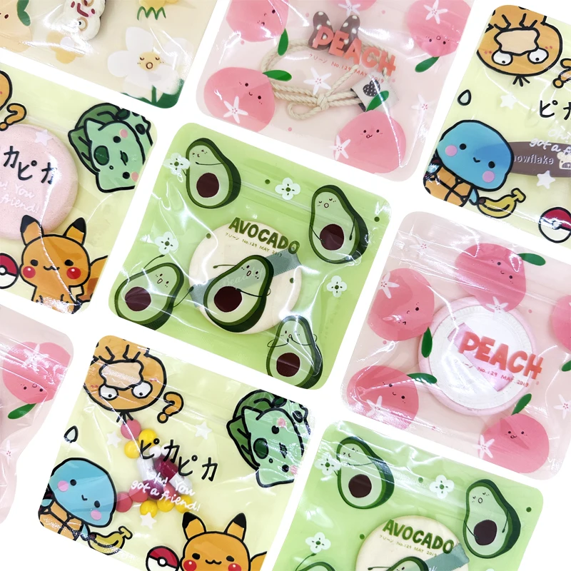 Little Girl Zipper Bags Small Clear Pouches Accessories Rubber Bands Cosmetics Beauty Makeup Candy Bag