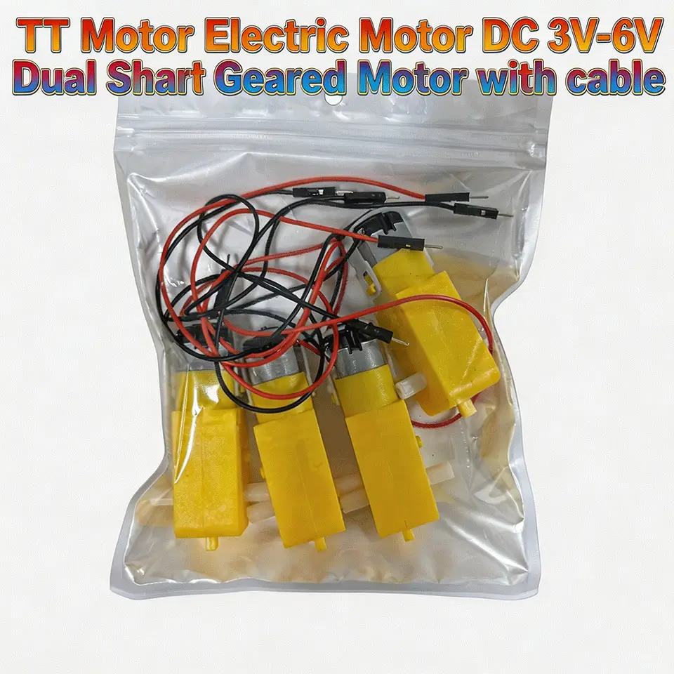 2pcs/4pcs TT Motor Dual Shaft Geared Electric Motor DC 3V-6V Gearbox Engine for Smart Car Robot Toys Cars Chassis Models image 1