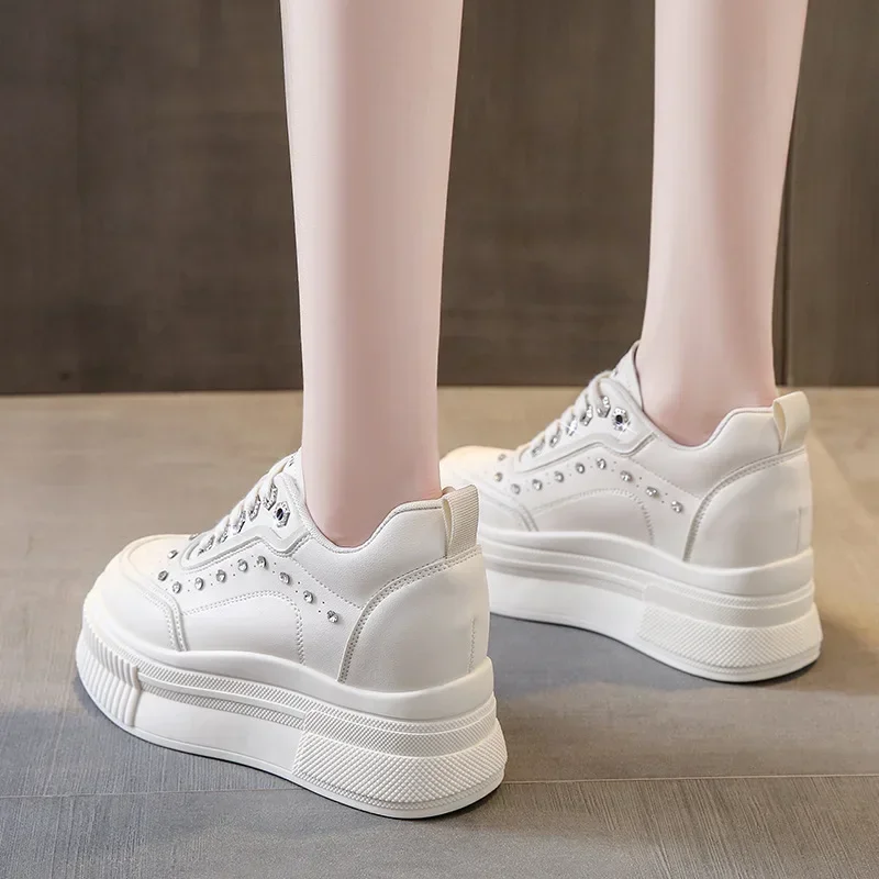 白　Lサイズ　WOMEN'S◆SY32 SYG-24A19W 2024 New Korean Version High Female Shoes Spring White Thick