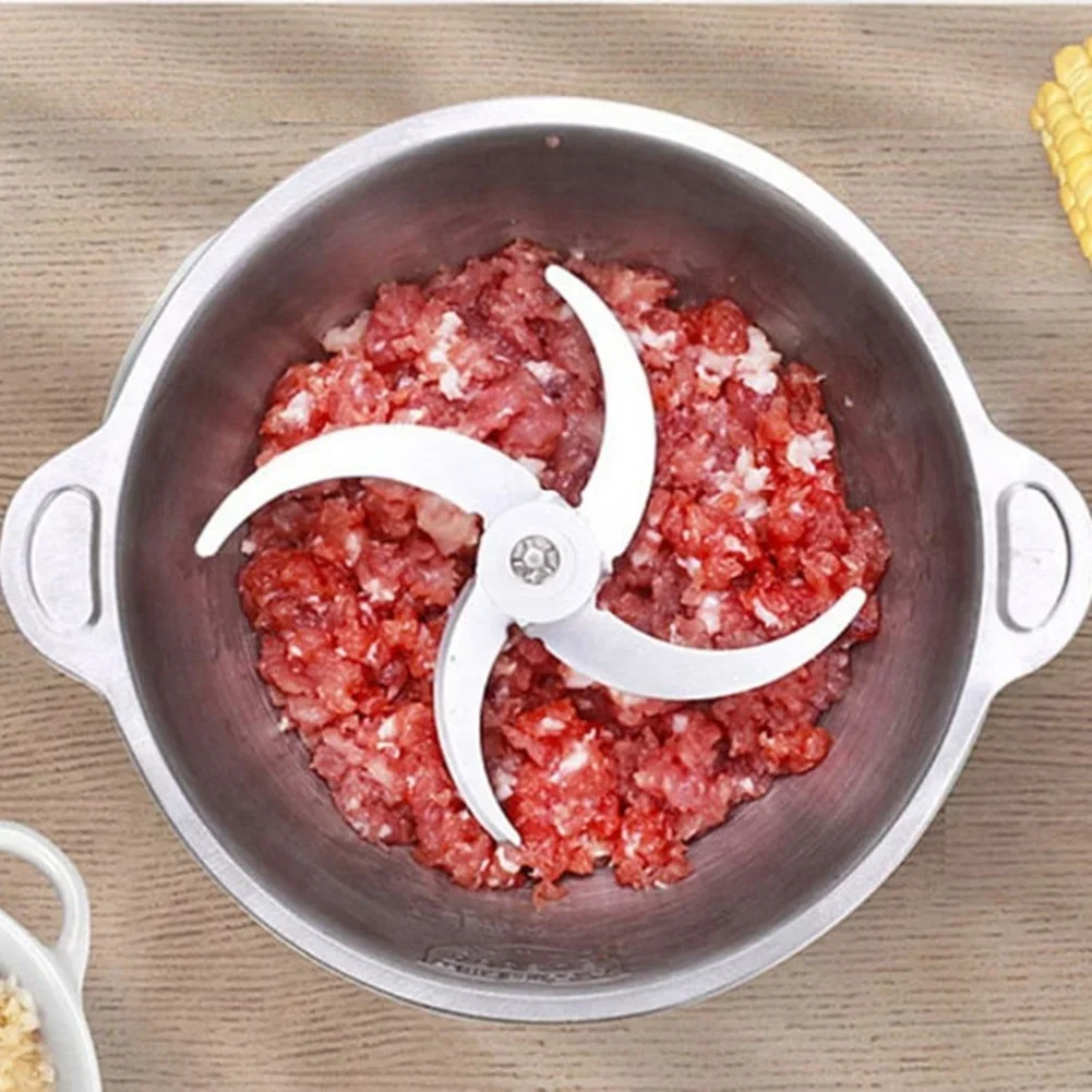 Meat Grinder 2L Stainless Steel Electrical Food Processor Blender Mixer Machine  Kitchen Fruits Garlic Nuts, EU Plug Blender 6