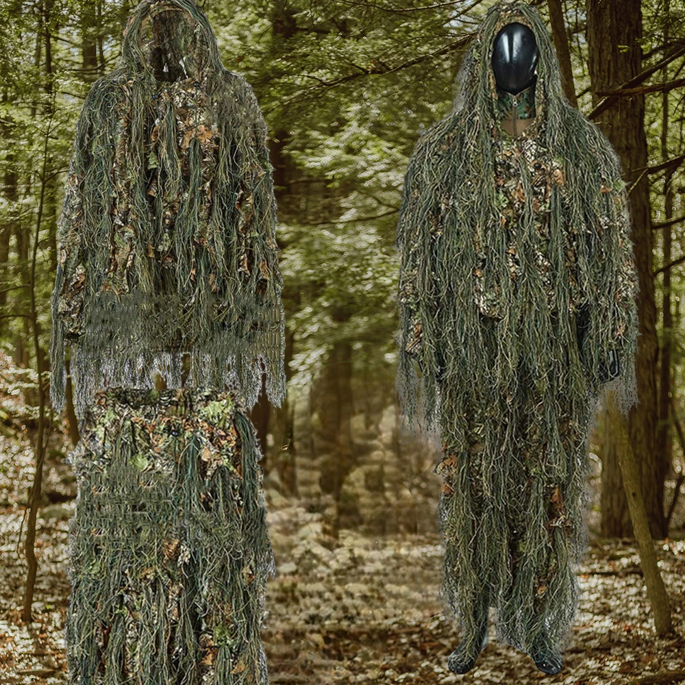 Kinder Ghillie Anzug - Tarnanzug Für Outdoor, Paintball & Jagd