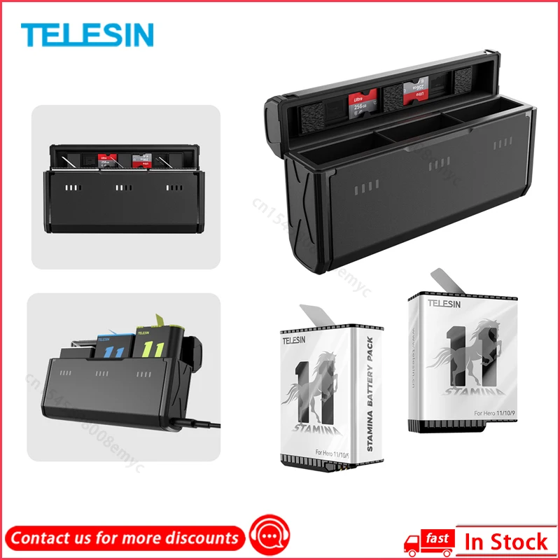 Achetez Telesin GP-HPB-011 1720mAh Pack de Batterie D'endurance