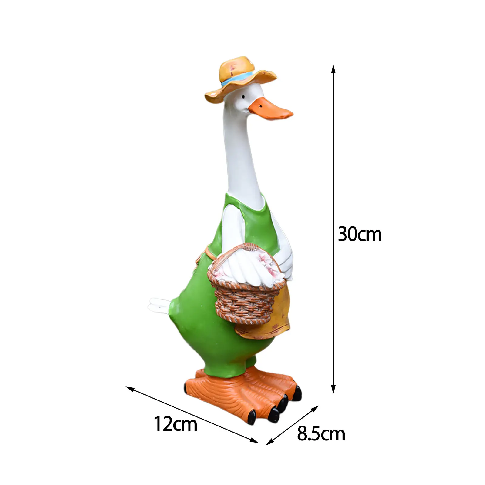 Garden Mile Set di 2 anatre sedute ornamenti per la casa con ombrello staccabile giardino esterno anatre in resina statue decorazione patio esterno figure anatre resistenti alle intemperie
