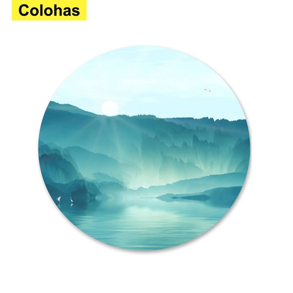 

Landscape Painting Mouse Pad Laptop Mat for Office Home PC Computer Keyboard Mouse Pad Non-Slip Rubber Desk Mat 22x22cm