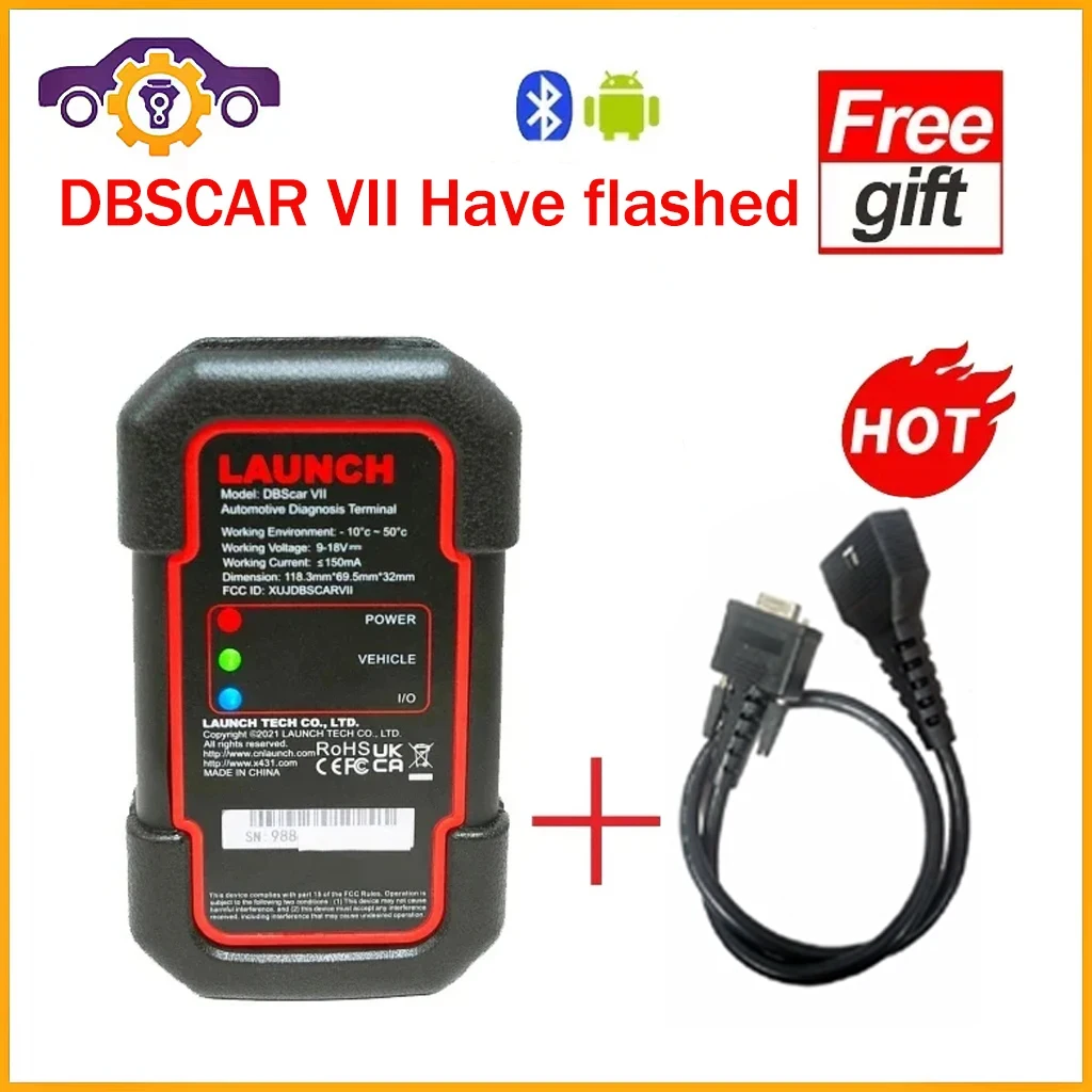 

Launch DBScar VII Doip CAN FD 4 в 1 версия поддержка 1-летнего автомобиля EV HD Immo Haynes Soft Launch X431 Pro PK Dbscar5