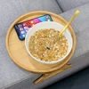 Tray Table Sofa Natural Wooden Sofa Tray Practical TV Snack Multifunctional Lazy Fruit Snacks Plate Sofa Armrest Clip-On Tray 1