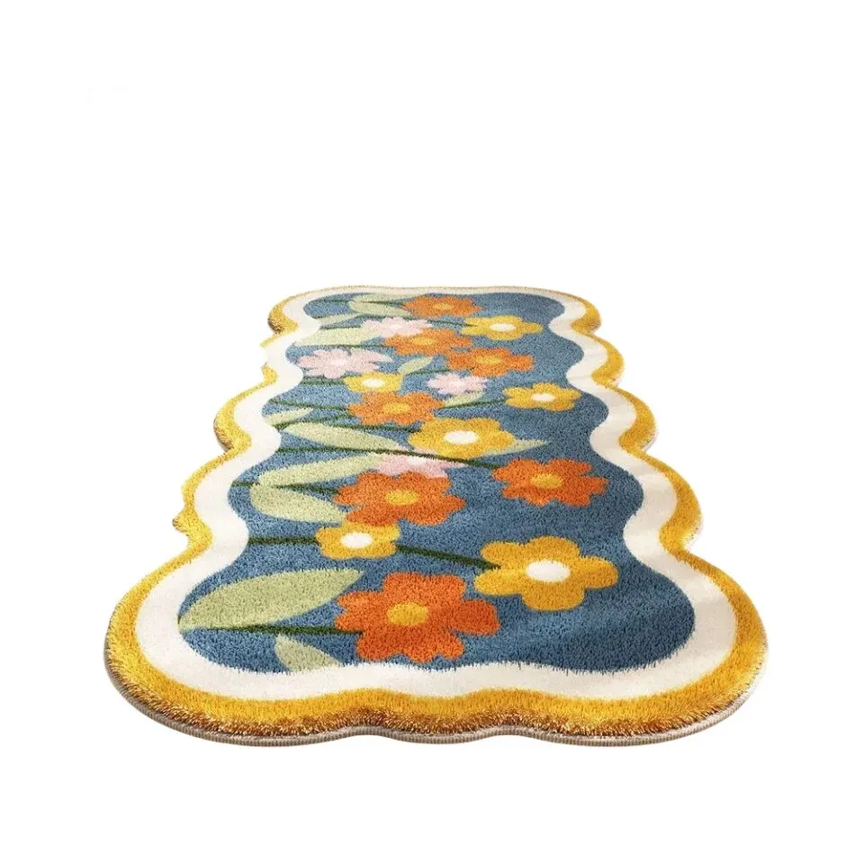 VIKAMA Lmitation Cashmere Carpet Imitated Cashmere Carpet Floor Mat Kids Carpet Non Slip Carpet Plush Carpet Decorative Carpet Bedroom Bed Blanket Girls Heart Dirt Resistant Thickened Absorbent No-wash
