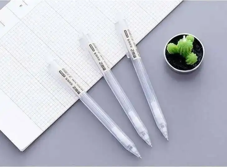 1 Stück niedlicher einfacher Kawaii automatischer transparenter Druckbleistift Neuheit Büros Schulbedarf Ordner Schreibwaren kreativ – Detail 13