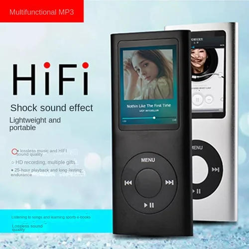 스포티하고 귀여운 MP4 음악 플레이어, FM 라디오, 학생 영어 MP3 워크맨 녹음, 슬림 메탈 MP3 플레이어, 아이팟 스타일 도매 4
