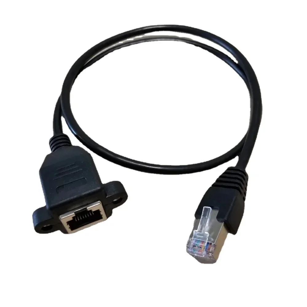 10pcs/lot Rj45 Male to Female Screw Panel Mount Ethernet LAN Network ...