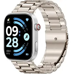 Premium Stainless Steel Smartwatch Bracelet Band Strap - Redmi Watch 4 (Starlight)