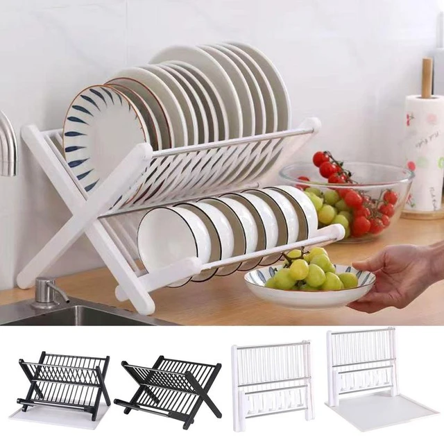Dish Drainer Rack Kitchen Shelf Dish Drying Rack Collapsible Cup