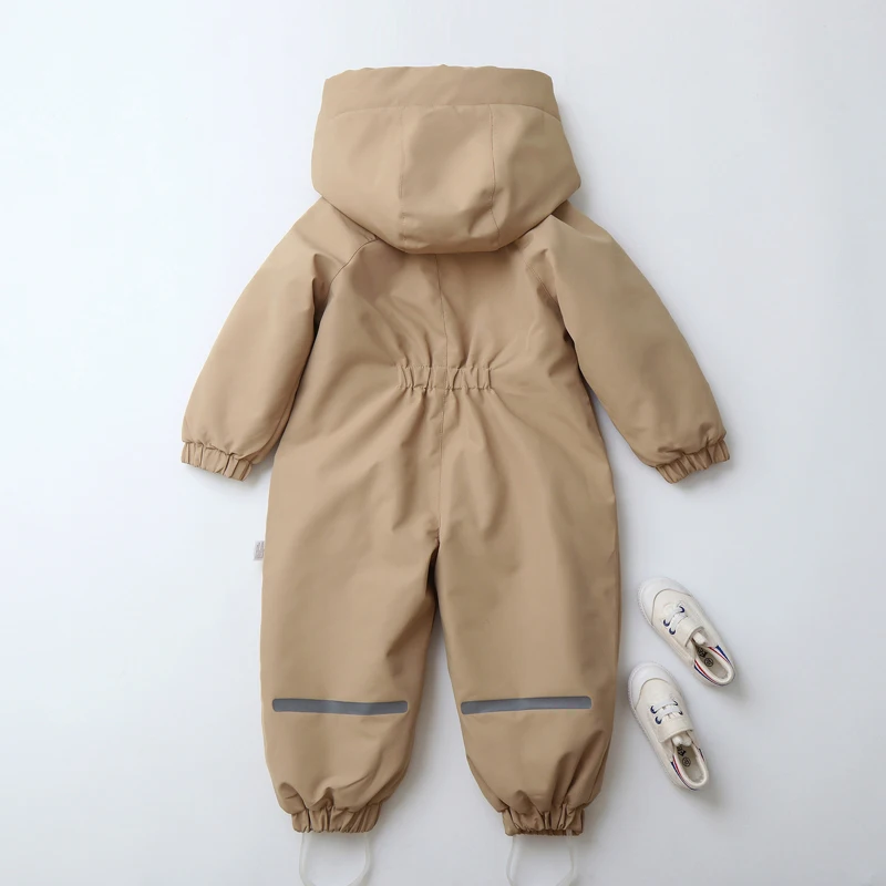 IYEAL  남아 여아 후드 따뜻하고 두꺼운 플리스 스키복 어린이 점프수트 2025 겨울 신상  점프수트 야외복