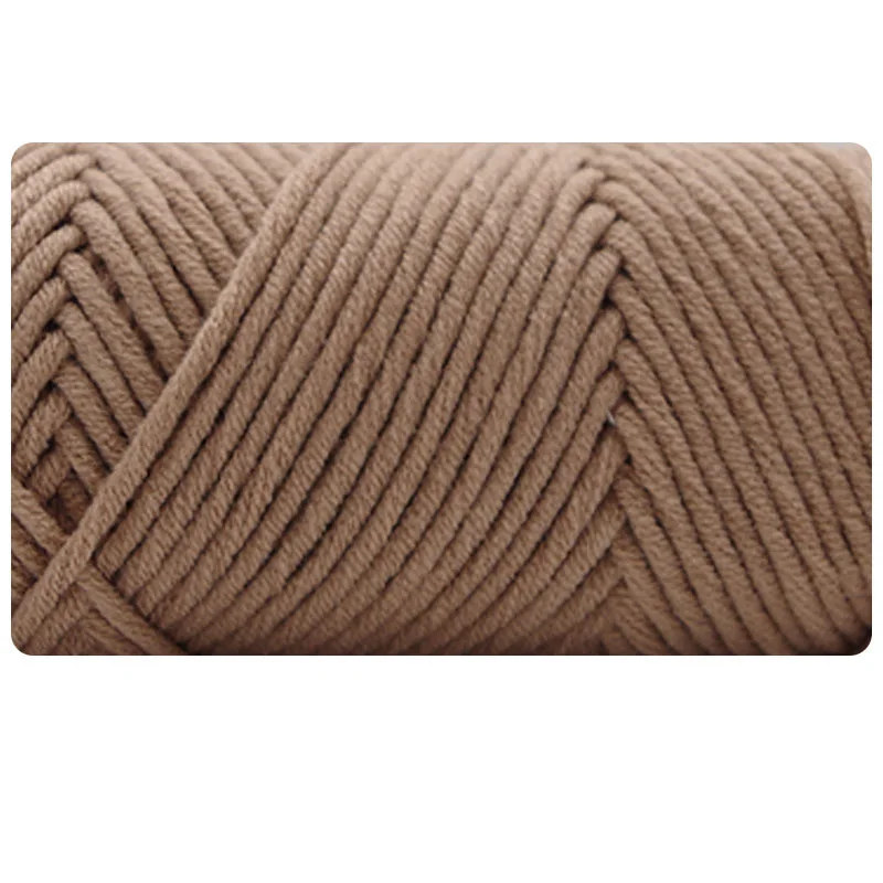 100G/Roll Milk Cotton 8 Strands Crochet Yarn Thick Wool Winter Soft Yarns  Handmade Knitting Wool Thread Crochet Scarf Gloves Hat