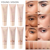 YOUNG VISION 6colors/pack Matte Concealer Long Lasting Foundation Wheat Color Long Lasting Easy Makeup Finish Foundation 2