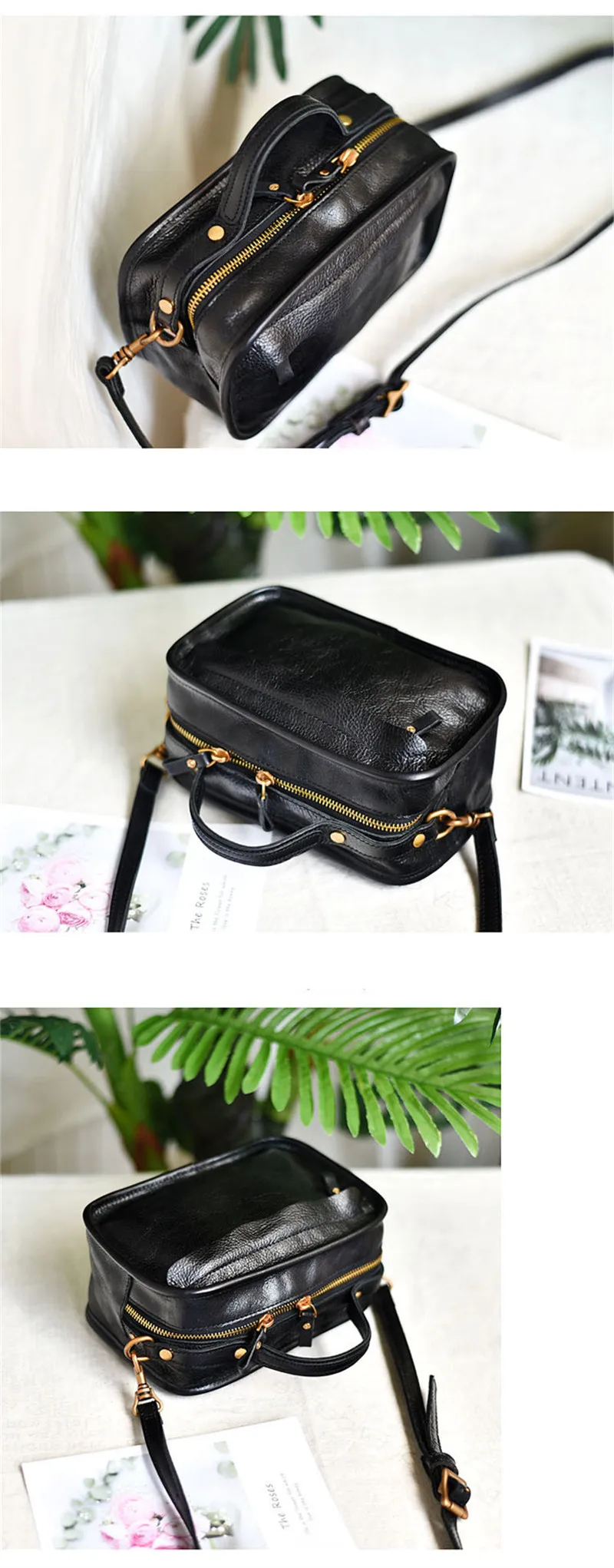 Pndme Modedesign Echt leder Damen kleine Handtasche literarische Retro natürliche echte Rindsleder Frauen Party niedlichen Umhängetaschen – Detail 16