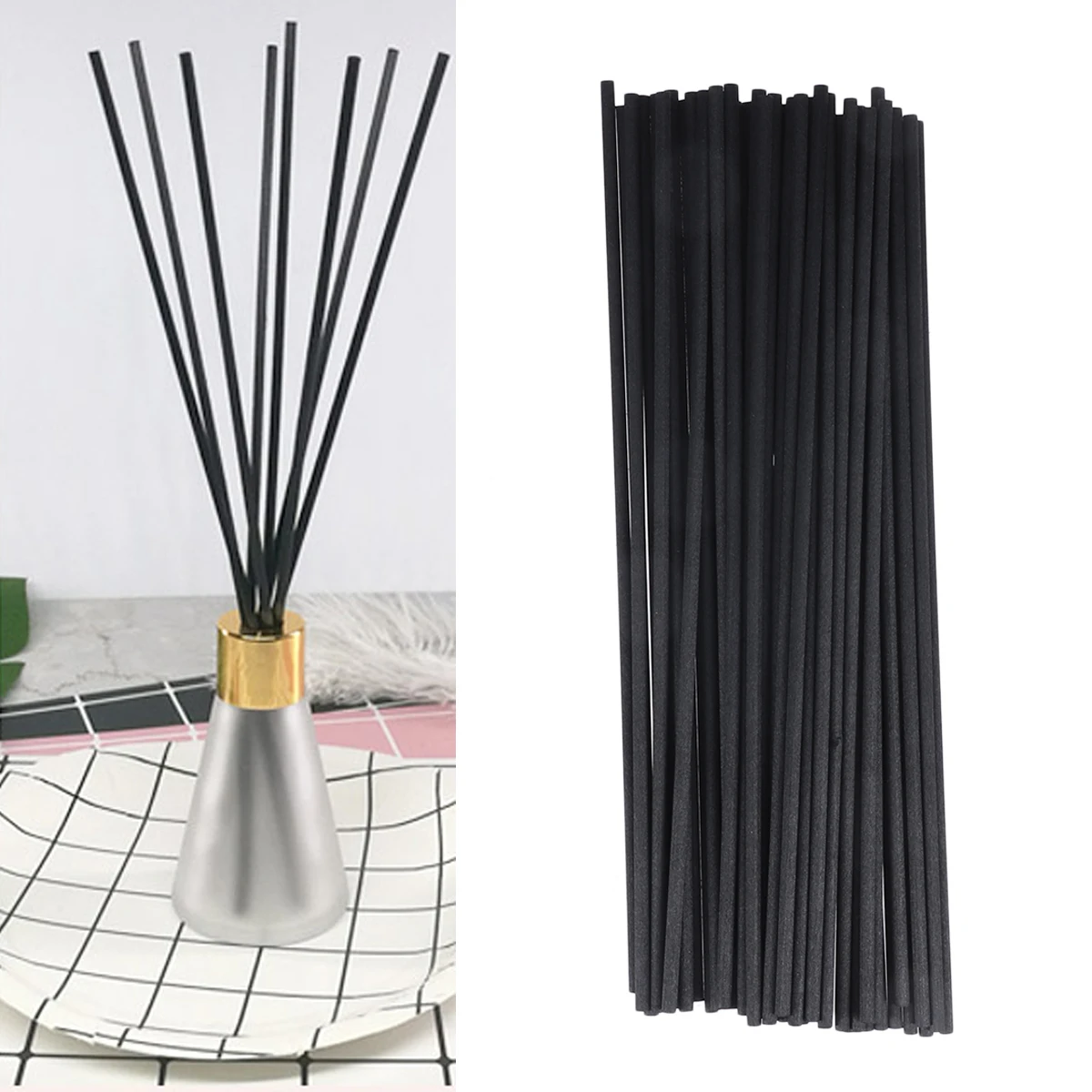 50pcs Rattan Reed Sticks Natural Fragrance Reed Diffuser Aroma Oil Diffuser Rattan Sticks For Home Bedroom Living Room 22cm