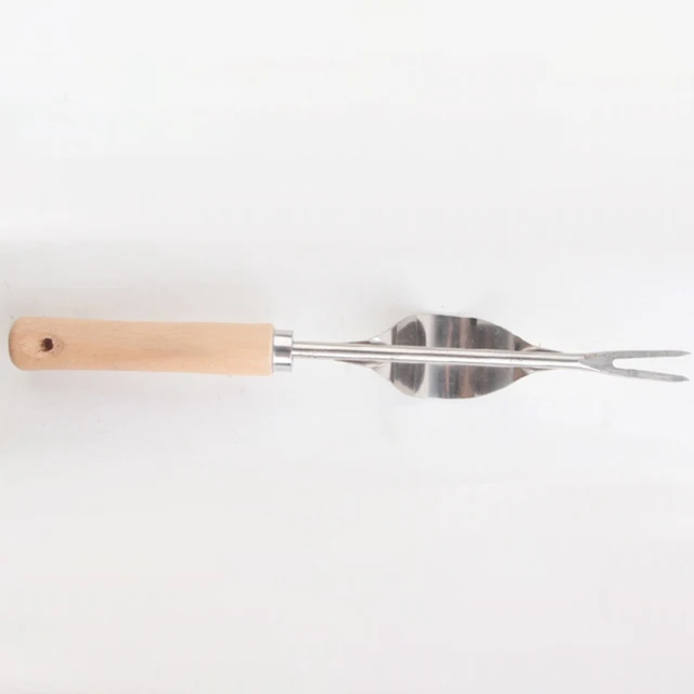 Rozsdamentes Acél Kézi Gyomi Gyomnövények Ásó Húzóhullámú Fej Gyomok Távolítják El A Lapát Kertészeti Vágószerszámokat - Image 3