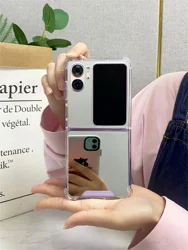Luxury Fashion Shockproof Silver Mirror Phone Case for Find N3 FLIP (A)