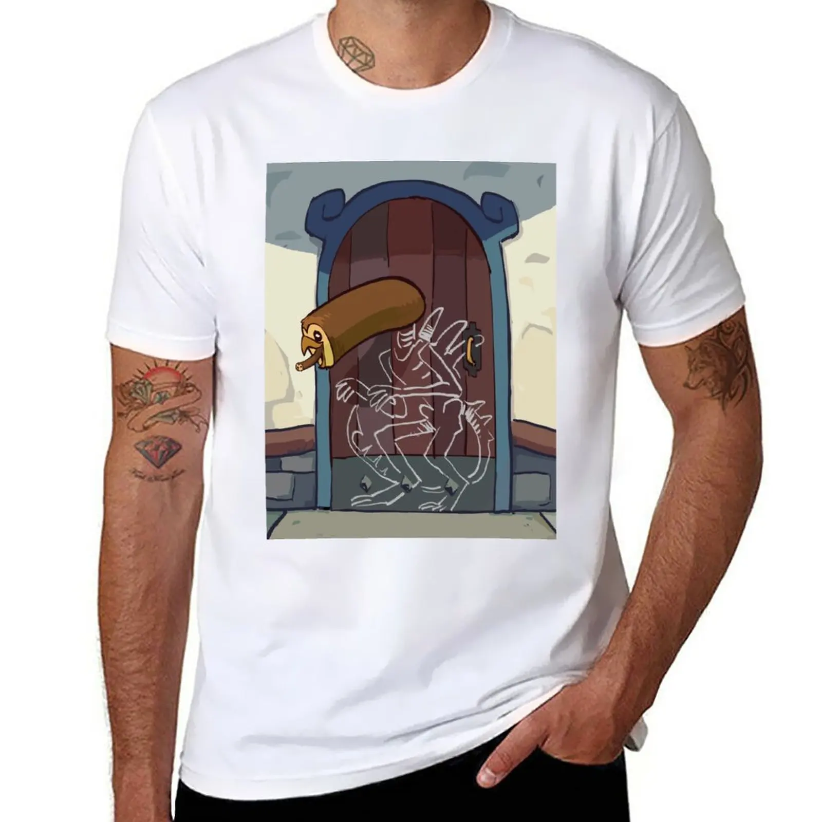 

New Alien hooty T-Shirt summer top tops fruit of the loom mens t shirts