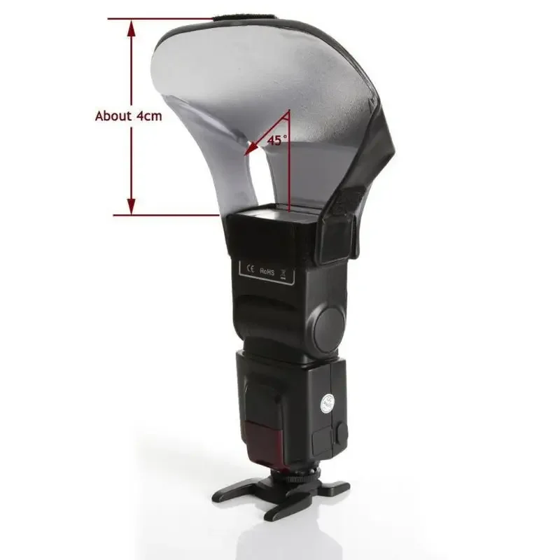 Universal Flash Diffuser Light Bouncer Kit w/3 Colors Silver Gold White Reflector for Standard Shoe-mount Flash Digital Cameras photography reflector macro photography diffuser