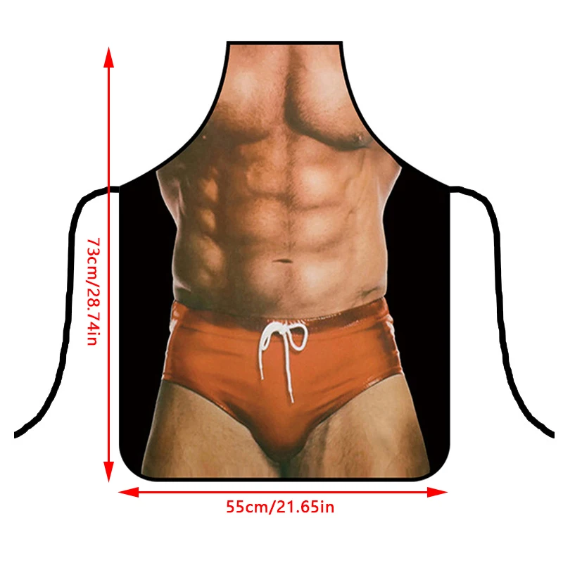 Cotton Women Apron Funny Novelty Women Sexy Kitchen Apron Naked Men Sexy Rude Cheeky Cooking Bbq Party Man Kitchen