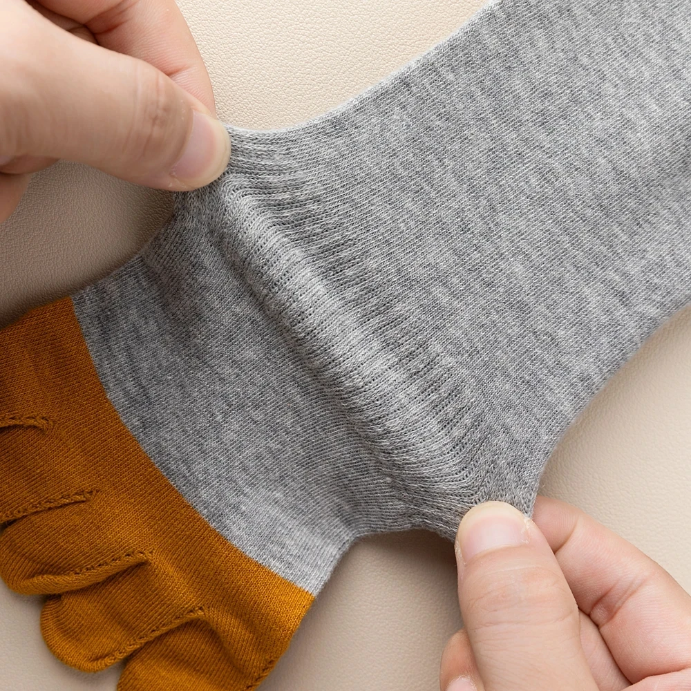 5 Paare/los Sportsocken für Männer Fünf-Finger-Zehensocken Mittelrohr Dünne Sommer-Baumwollsocken mit separaten Fingern Hohe Qualität – Detail 18