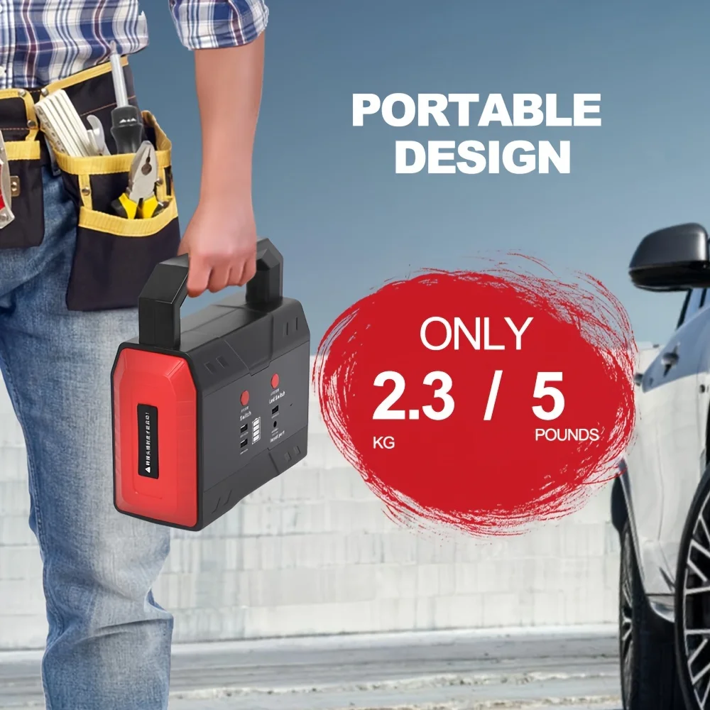 6000A 24V/12V Truck Start Power Bank, 49800mAh Jump Starter, Portable Heavy Duty Booster, QC3.0 LED Jump Start