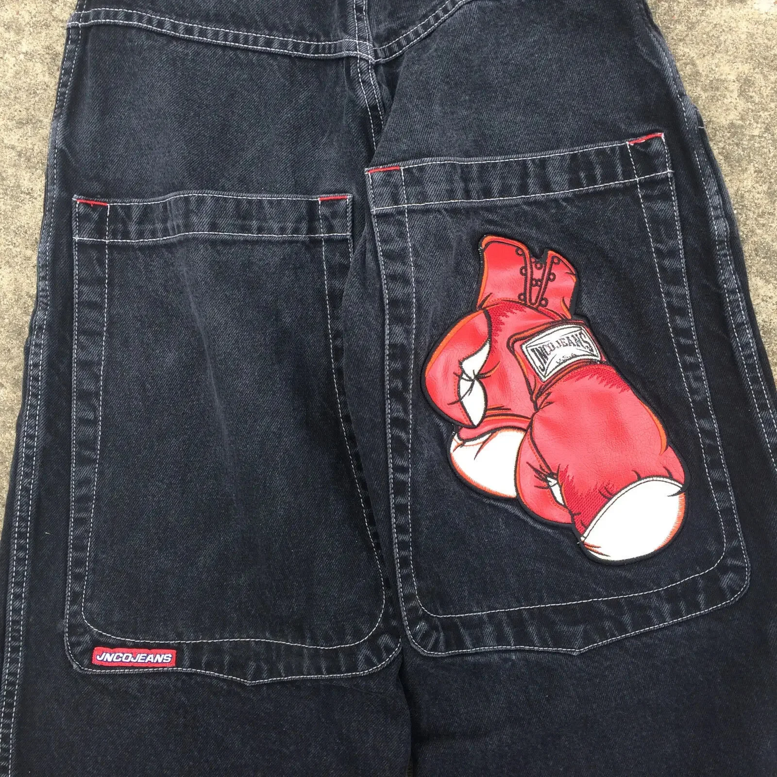 

JNCO Jeans Y2K Retro Streetwear Harajuku Hip Hop Print Baggy Jeans Black Pants Men Women New Gothic High Waisted Wide Trousers