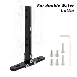 Compact Adjustable Folding Bike Bottle Cage Adapter and Holder Base (Model B Black)