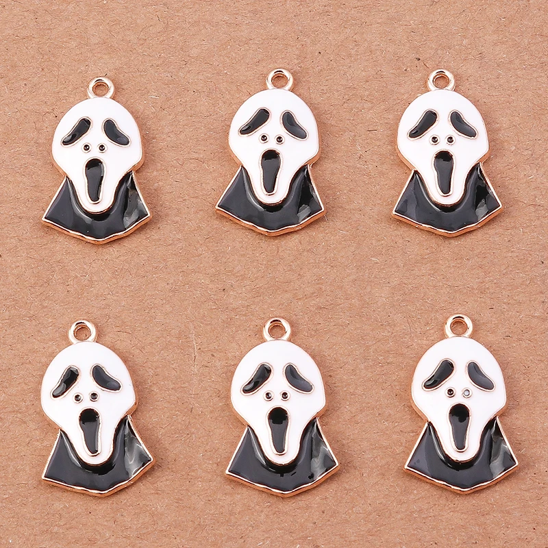 10 stücke niedlichen Emaille Schloss Charms Halloween Anhänger für Schmuck Herstellung Halskette Ohrringe DIY Halloween Geschenke Zubehör – Detail 30