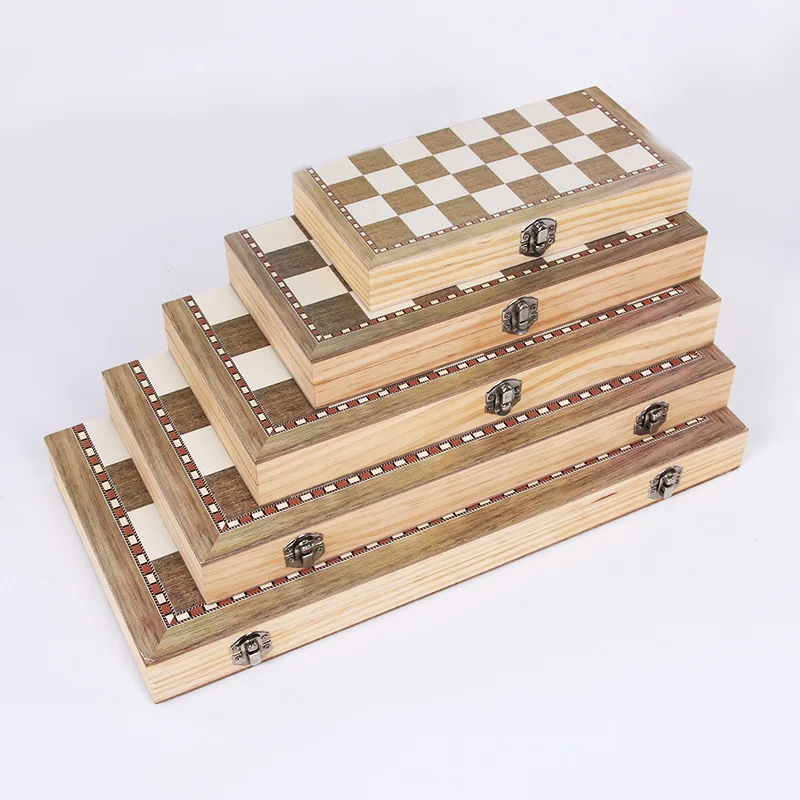 24-44CM Wooden 3-in-1 Foldable Chess, Chinese Checkers & Backgammon Set-Educational Board Game for Strategy & Fun