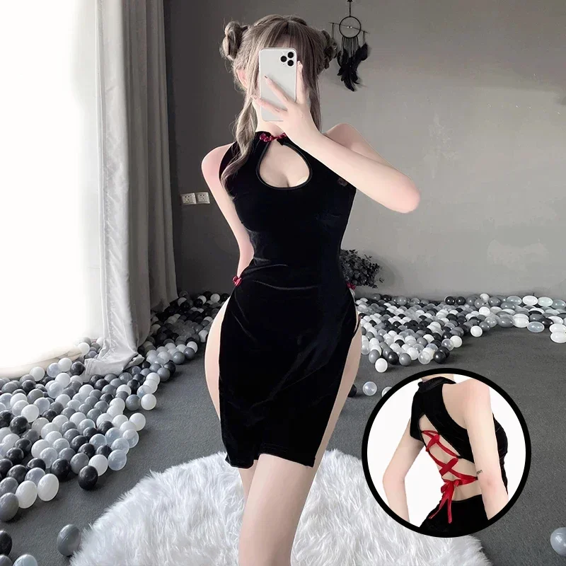 KORURACLUB Costume Love Cheongsam Blanc De qualité supérieure Pour