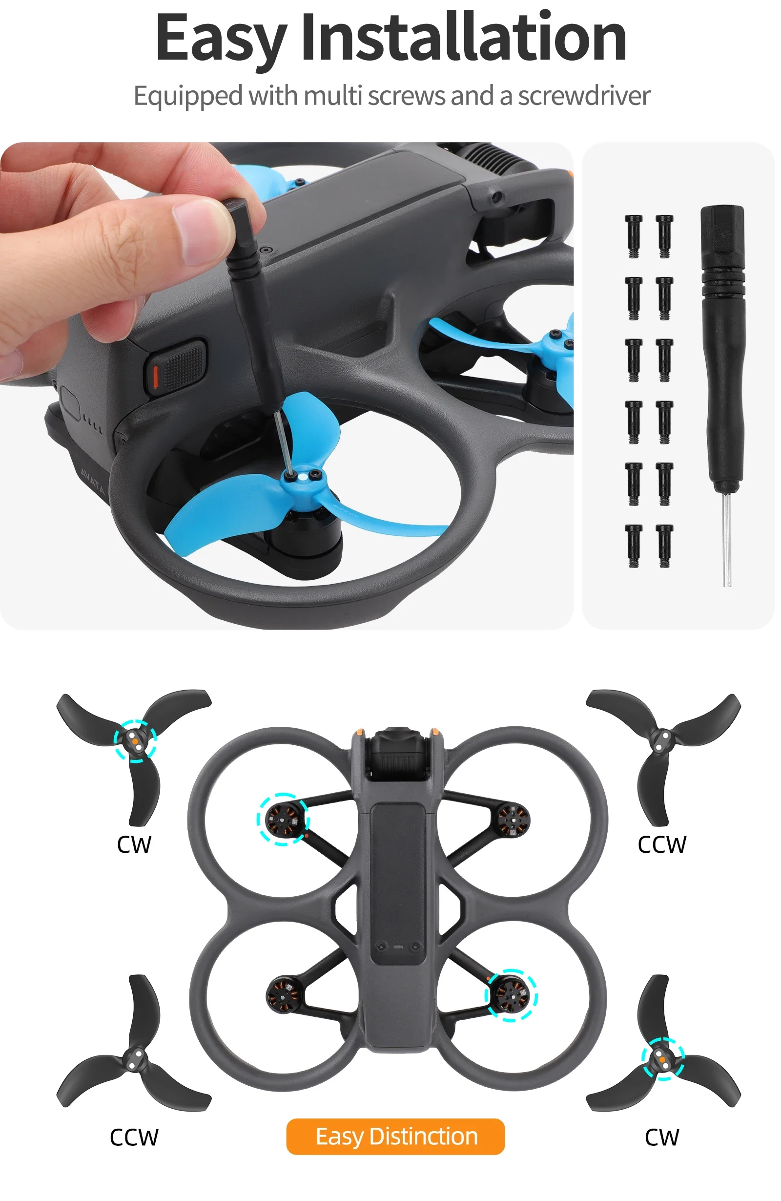 Propellers 4pcs 3032S Blade For DJI Avata 2 Drone propeller replacement parts drone propeller blades drone propeller drone propellers