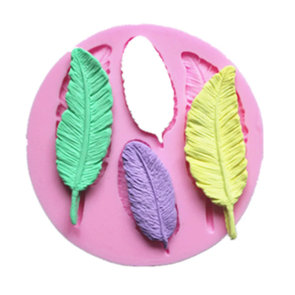3D Feather Shape Silicone Cake Molds DIY Bakeware Chocolate Fondant Mould Pastry Mold