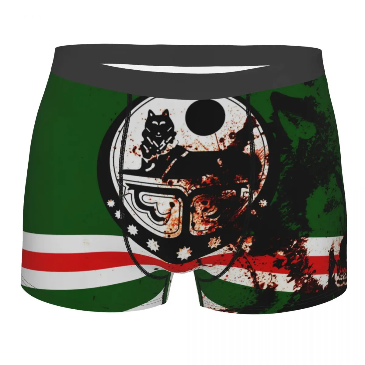 

Custom Chechen Flag Ichkeria Boxers Shorts Men Briefs Underwear Funny Underpants