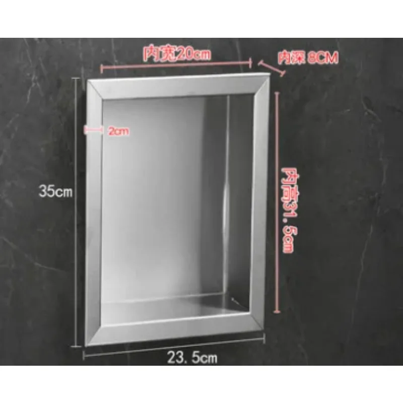 304 스테인리스 스틸 매트 블랙 벽 매립형 니치 호텔 매립형 블랙 샤워 니치 내장형 욕실 선반