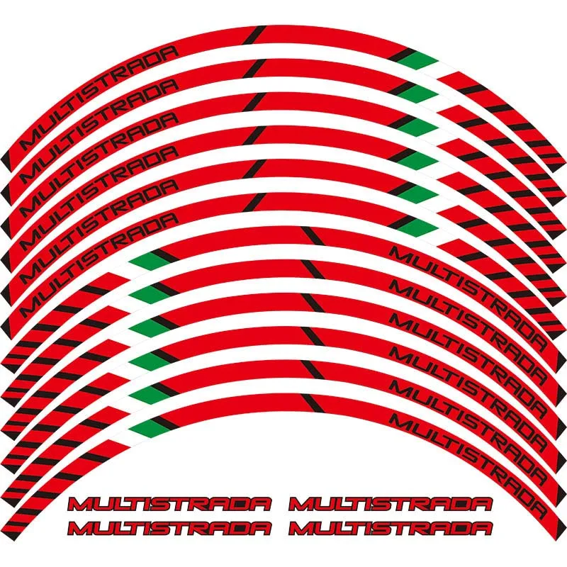 Motorrad Felgenaufkleber Streifen Radaufkleber für DUCATI MULTISTRADA 1260 1200 1200s