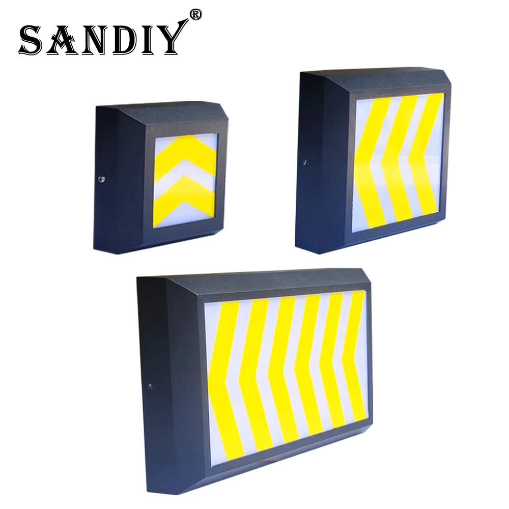 SANDIY LED Arrow Indicator Light Waterproof Universal Wall Lamp for Garage Basement Channel Ramp Passage Entrance Step 12V 220V universal led flasher 12v adjustable frequency led 3 pin adjust 12v led flasher relay car turn signal indicator blinker light