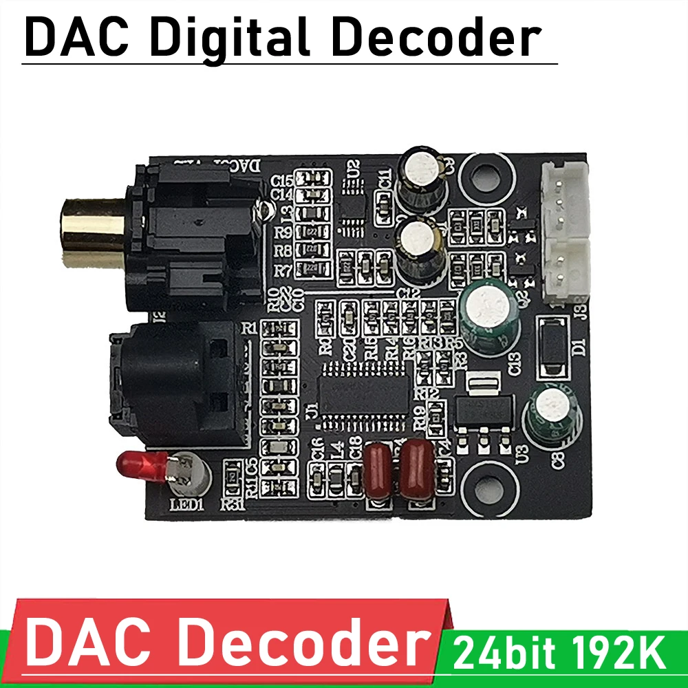 

DAC Digital Decoder 24bit 192K CS8416+CS4344 Optical Fiber Coaxial Digital Signal Input Stereo Audio Output For power Amplifier