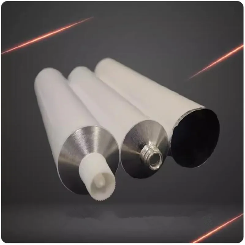 Aluminum Empty Tube 100pcs/lot 5ml-100ml Aluminum Empty Travel Tube Toothpaste Unsealing Tubes With Needle Cap Silver Toothpaste Tube