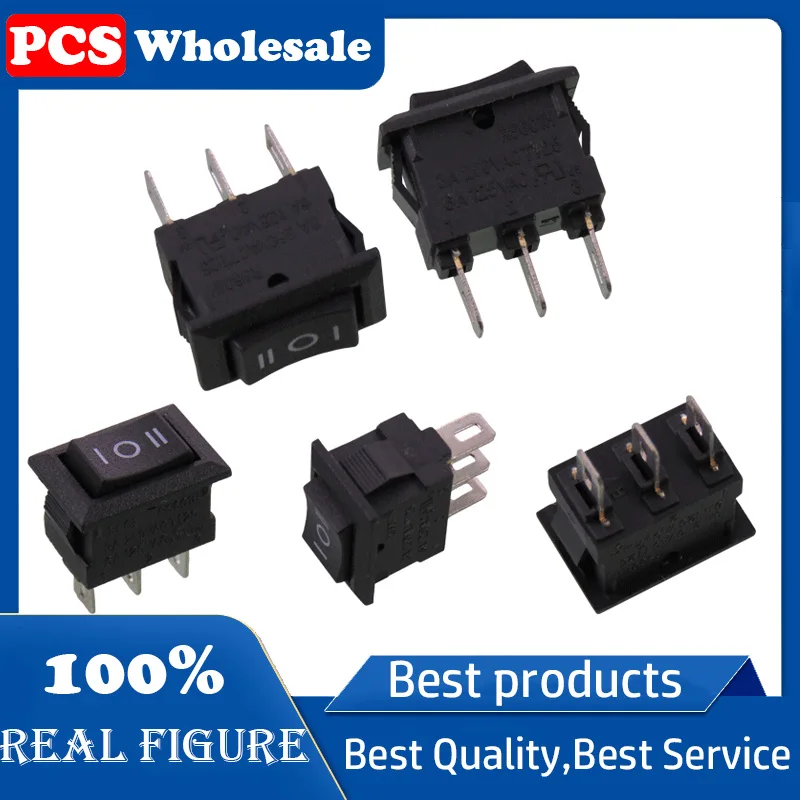 authentic three-pin three-speed RS601H rocker small switch 10*15mm ship type switch three-speed on/off/on 3A/250V