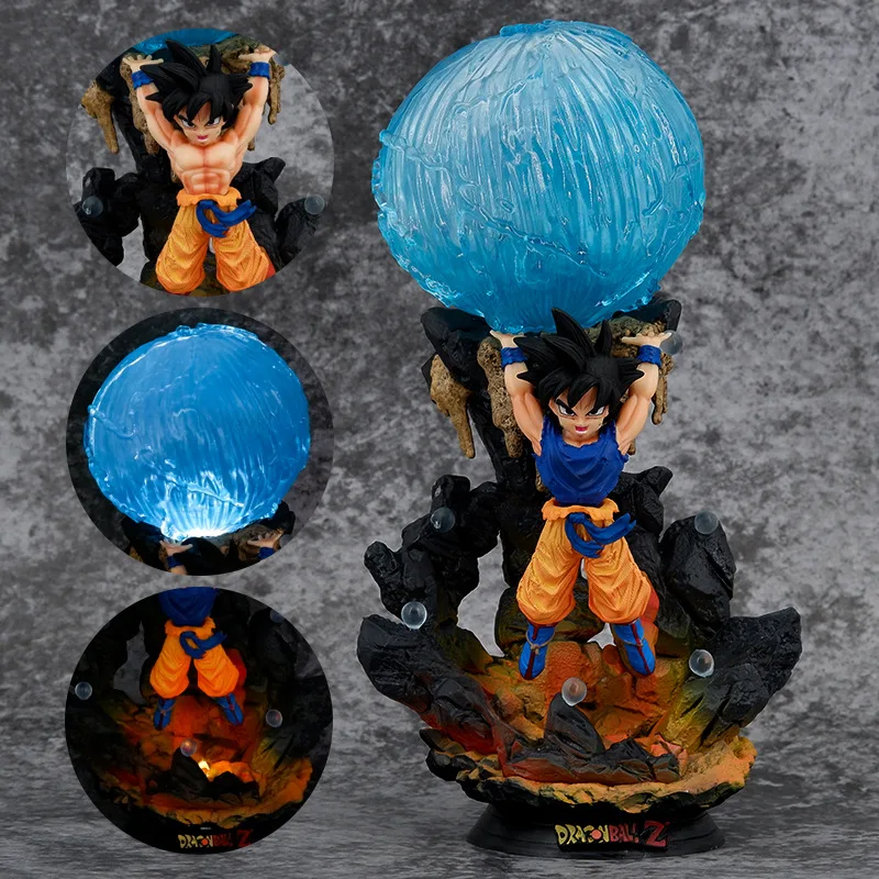 Anime Figures Lampara Dragon Ball Z Son Goku Action Figures Super Saiyan  Toys Crystal Balls Remote Control Pvc Dbz Kids Gift - Action Figures -  AliExpress