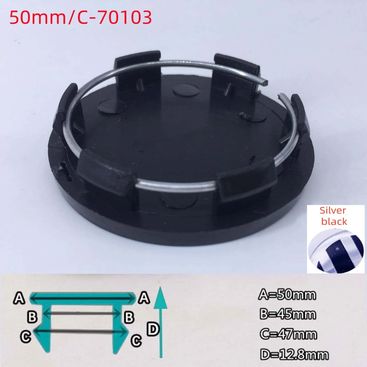 10PCS Full Black Wheel Center Caps Hub Covers - Car Styling Accessories