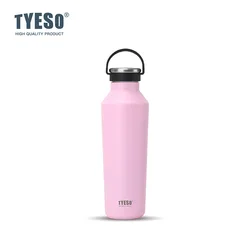 Tyeso 500ML Durable Leak - Proof Matte Finish Insulated Water Bottle with Portable Handle - 500ML (Pink)