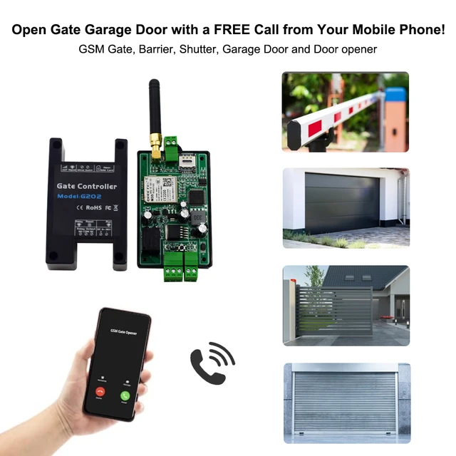 Gate Controller GSM Gate Opener G202 SMS Remote Control Single Relay Switch For Sliding Swing Garage Door 2022 New 5