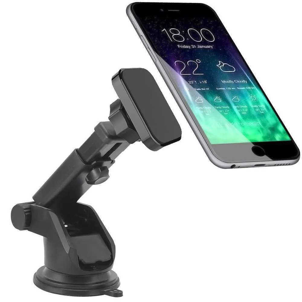 Soporte magnético para salpicadero de coche, soporte de montaje en parabrisas  para teléfono celular, brazo largo para Iphone