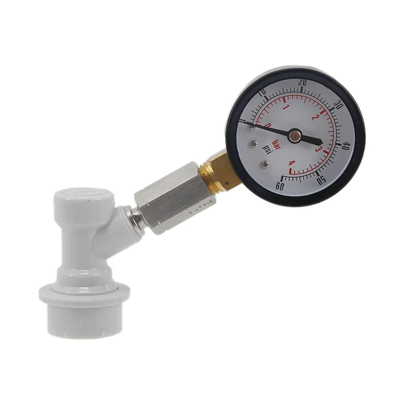 Beer Brewing Equipment, Homebrew Fitting, Mini Gauge Handy Ball Lock Dial Keg Pressure Quick Tester 0-60 psi Corny Beer Barrel Leaking Finder Homebrew Kegging Equipment