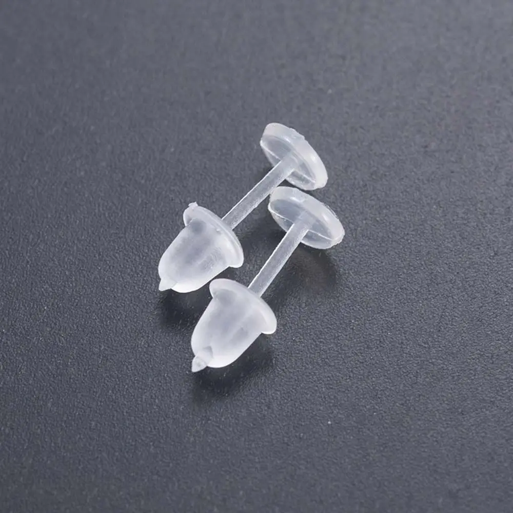 50Pcs/Pack Plastic Stud Earring Anti Allergy Ear Protect From Ear